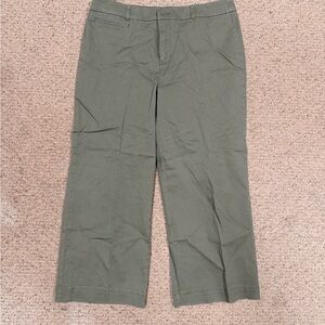 LOFT Olive Green Flare & Wide Leg Jeans